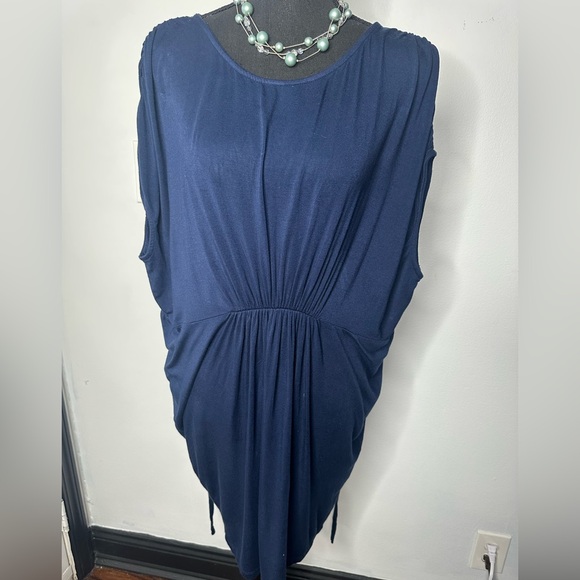 Soprano Elegant Navy Blue Women's Dress - Picture 3 of 5